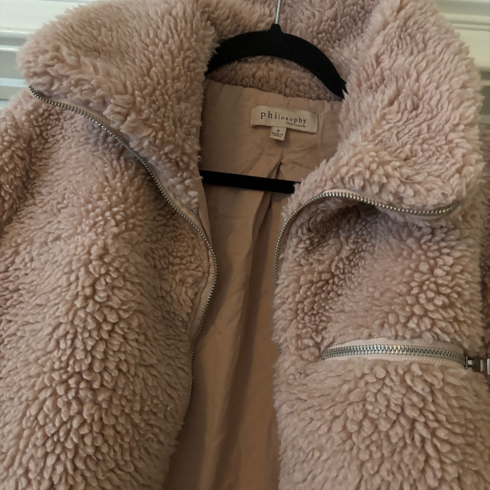 PHILOSOPHY PINK TEDDY COAT - Picture 4 of 4